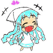 クレヨンたっちで描いてみたちびイカ娘