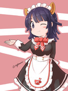 カフェ制服姿のアルマーちゃん