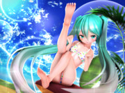 【ちびミクちゃん萌えリンク】足裏見せつつ もも上げ…♡