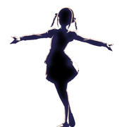 お嬢様シルエット