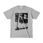 Tシャツ 杢グレー 電柱止まれ雲