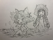 長門と陸奥の海水浴