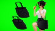 【MMDアクセサリ配布】お買い物バックと人参