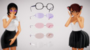 【MMDアクセサリ配布】縁なしメガネと黒ぶちメガネ
