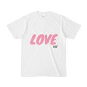 Tシャツ ホワイト 文字研究所 LOVE