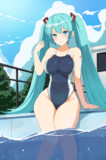 競泳水着ミクさん