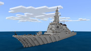 【マイクラBE】ミサイル駆逐艦作ってみた