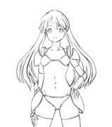 ビキニアーマー娘の下絵