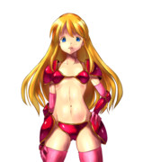 線画に色を塗ったビキニアーマー