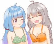 ビキニの日な紲星あかりと音街ウナ