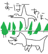 ジャングルの恐竜