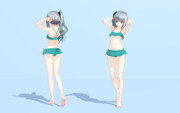 MMD衣装配布  霞(艦これ)の水着っぽいもの