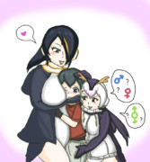 青唇ペンギンに挟まれるかばんちゃん