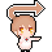 【素材】矢印ささら(８方)【ドット絵】