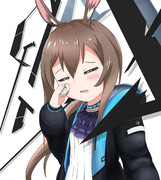 眠そうなアーミヤ