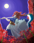 月夜に佇む小野塚小町