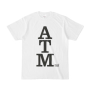 Tシャツ ホワイト 文字研究所 ATM