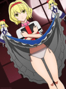 紐パンに挑戦していた事を告げるアリス