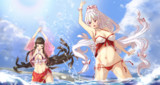 輝夜と妹紅の水遊び