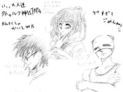 いい大人達のクトゥルフ神話TRPG探索者たちをラフっと描いてみた