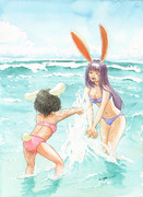 毎月17日と18日はイナバの日「海で大はしゃぎ」