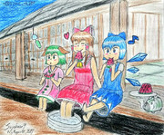 暑い日には冷えたスイカ♪