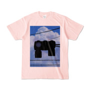Tシャツ ライトピンク 雲と信号