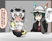 激辛ラーメンに挑戦する博士