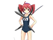 テトは あぶないみずぎを そうびした