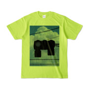 Tシャツ ライトグリーン 雲と信号