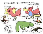 モンハンのモンスターをうろおぼえで描いてみた・その1