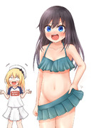 妹の水着がデカい