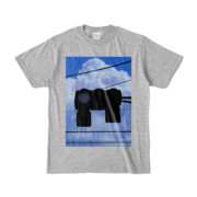 Tシャツ 杢グレー 雲と信号
