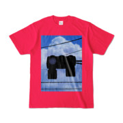 Tシャツ ホットピンク 雲と信号