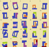 ニコニコタワー　ブロックの組み合わせ例（001~025）