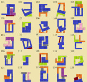 ニコニコタワー　ブロックの組み合わせ例（101~125）