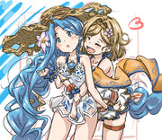 ルリアとジータの水着