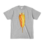 Tシャツ 杢グレー アメリカンドッグ君