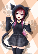 猫耳パーカー ニコニコ静画 イラスト
