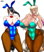 バニーなキングコブラとコウテイ