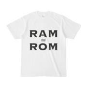 Tシャツ ホワイト 文字研究所 RAM ROM