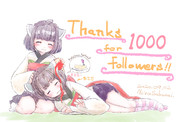 Twitter1000フォロワーありがとうなのです♪