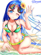 今年最後の水着五月雨