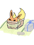 片付けてると邪魔してくるブースターくん