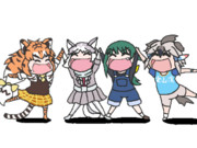 順番にポーズするカルテット