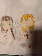 千夜ちゃんがここあさんに秋刀魚の塩焼きをご馳走♥️