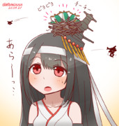 扶桑姉さまの艦橋に瑞雲が巣を作ったよ