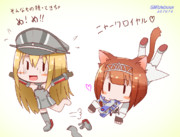 Swordfish咥えた猫耳アークと裸足で駆けてく愉快なビス子さん