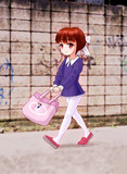 バレエ教室帰りの少女