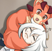 ビィくんに絞められるパイモン